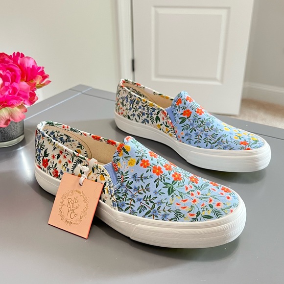 Keds Shoes - KEDS x Rifle Paper Co. Floral Double Decker Lea Slip-On Sneakers *NWT*
